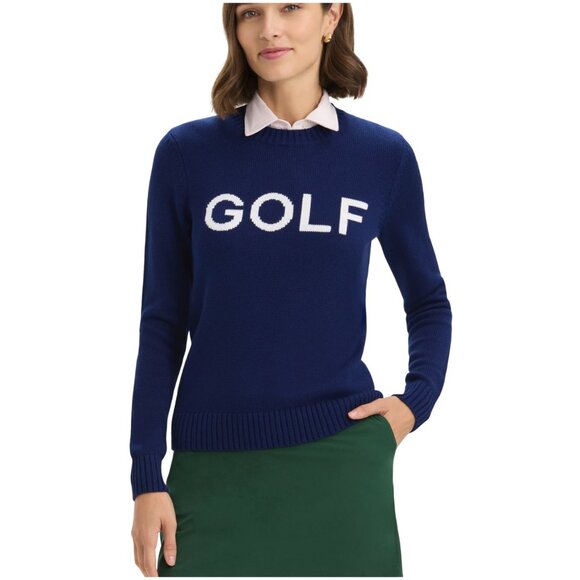 Renwick Sport Club GOLF Sweater navy blue size XS crew neck preppy - Picture 1 of 10